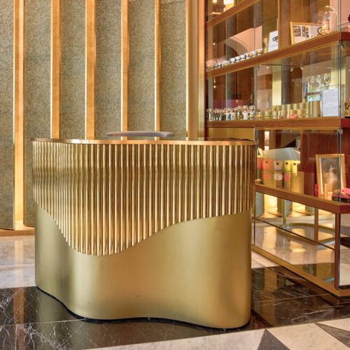 hochwertiger Möbelbau vom Tischler Hotel Gastronomie Ladenbau - Referenzen & Projekte - edel, luxuriös, golden  - Tischlerei Rainer Burmester, Hamburg Kirchwerder