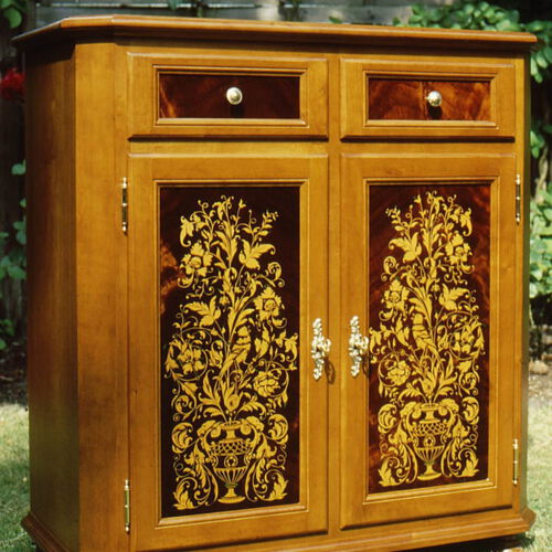 Intarsien Schränke Kommode Schranktüren - Referenzen & Projekte - traditionell, Handwerk, Handarbeit  - Tischlerei Rainer Burmester, Hamburg Kirchwerder